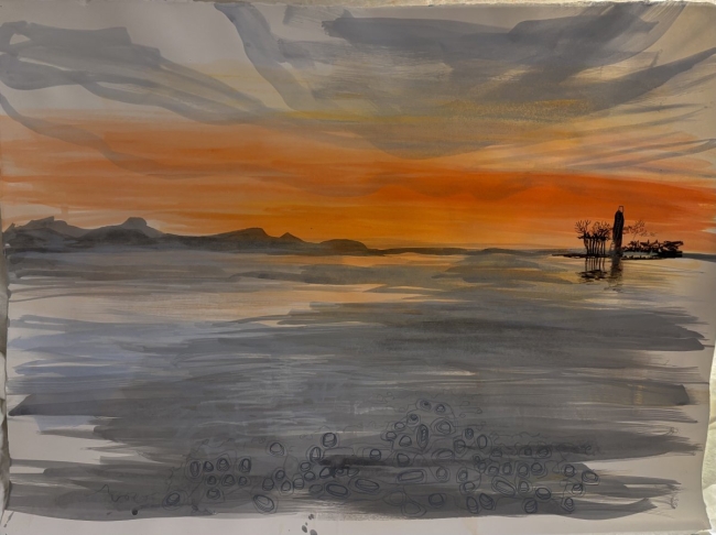 Coucher du Léman